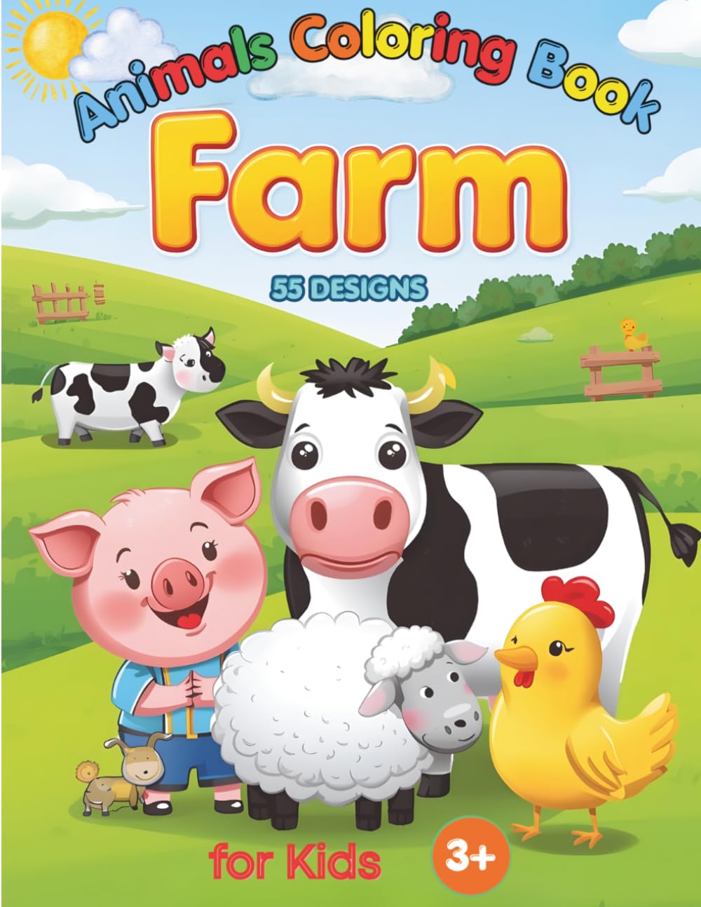 Farm Animals Coloring Book: for kids