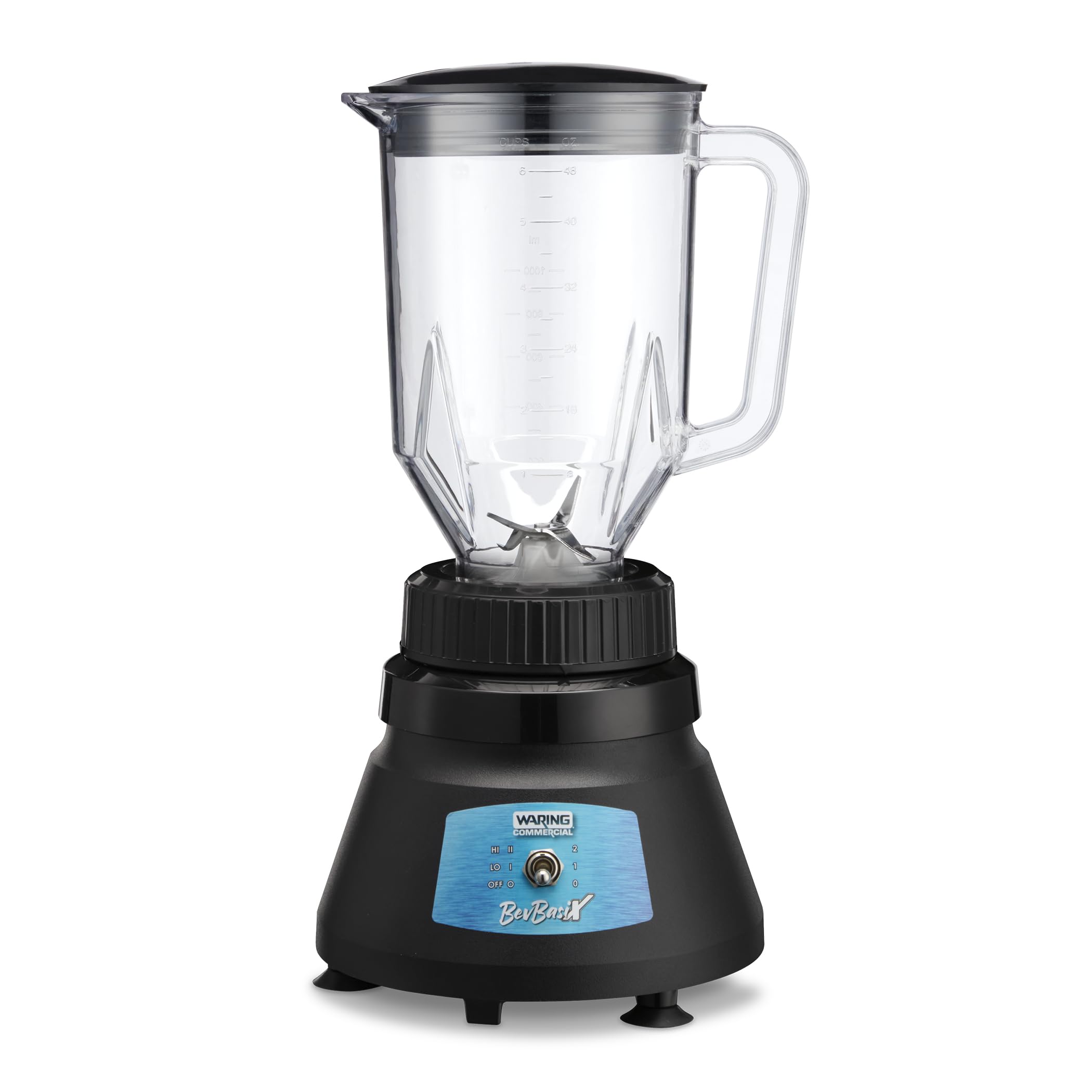 Commercial BevBasix Bar Blender by Waring – 48 Ounce Container, 48.0 fluid_ounces, Copolyester, Black, Model BB145