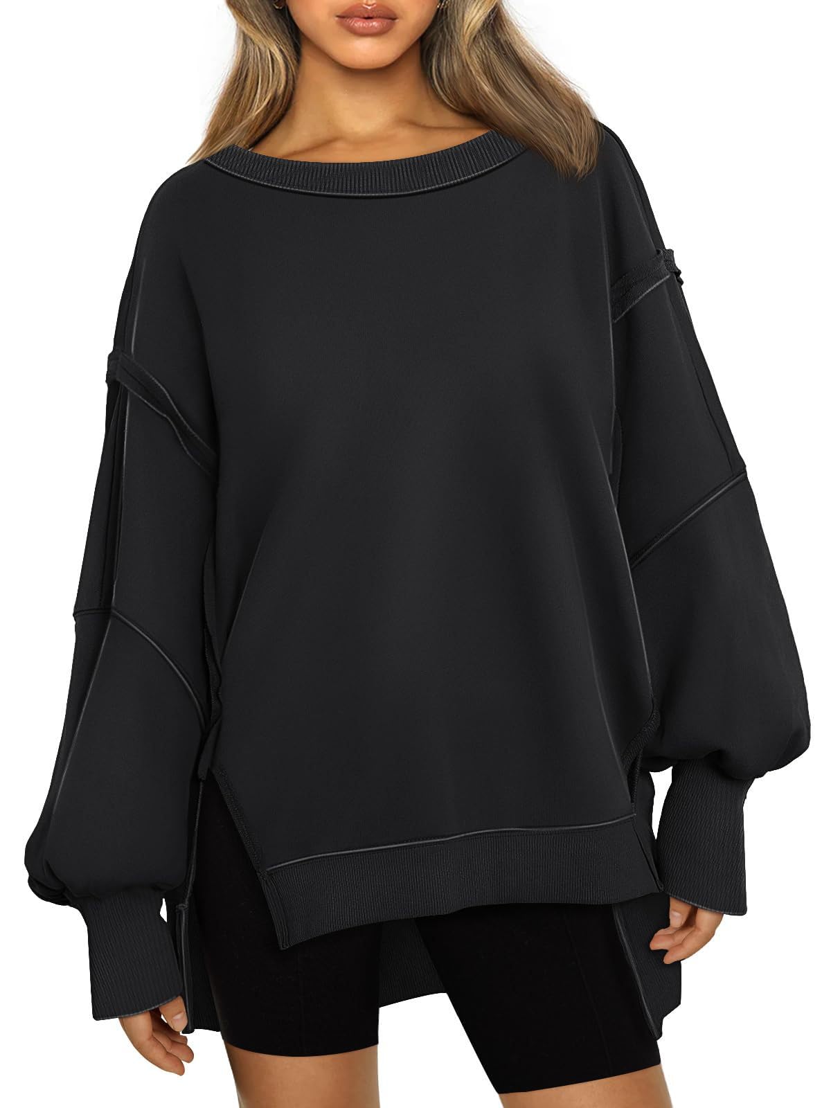 Damskie bluzy oversize z okrągłym dekoltem bluzy z kapturem z długim rękawem jesień Y2K moda zimowe ubrania dla nastolatek