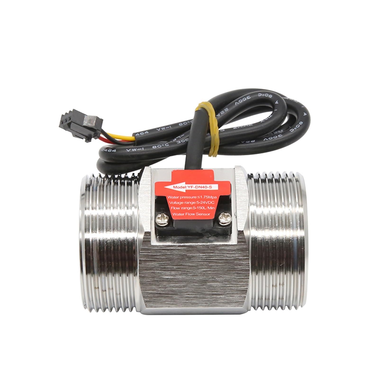 Caudalímetro de Líquido 1/2 "3/4" 1 "1-1/2" 2 "Sensor de flujo agua .75MPa Sensor Hall medidor turbina DC5~18V utilizado for medir el del medio(DN40)