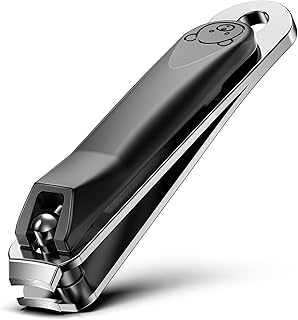 اف فيون قصافة اظافر للاطفال - قصافة اظافر للاطفال من الستانلس ستيل، قصافة اظافر صغيرة الفك للاطفال الصغار والرضع - اداة امنة للعناية بالاظافر - اسود