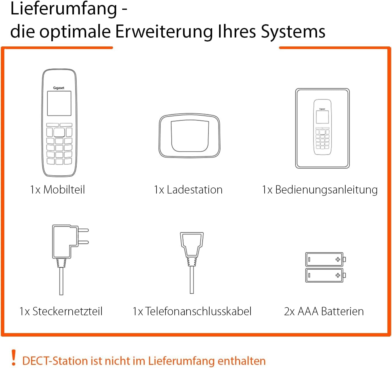 Gigaset CL660HX DECT-Mobilteil mit Ladeschale Fritzbox-kompatibel Schnurloses Telefon silber-weiß Deutsche Version