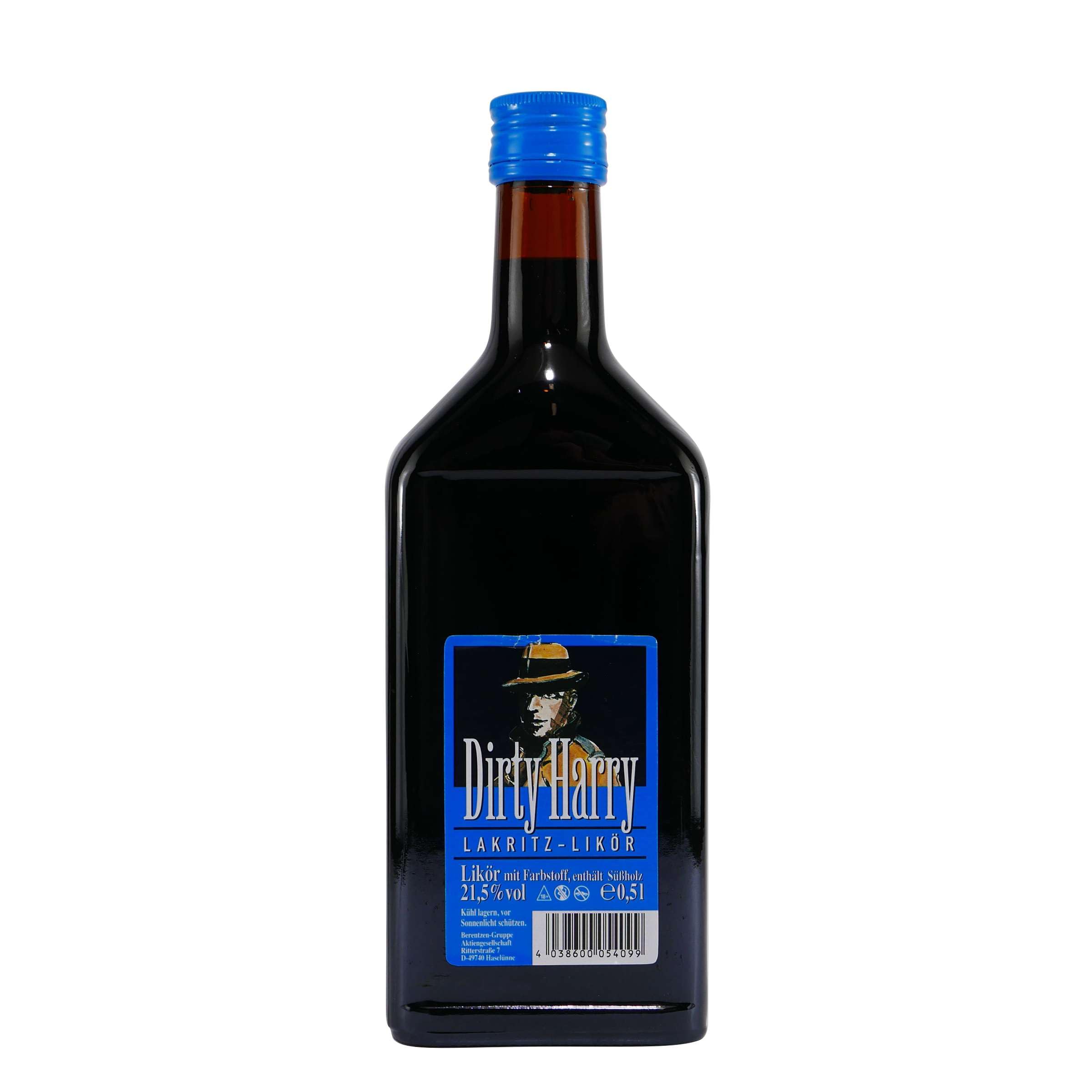 6 Flaschen Dirty Harry Lakritzlikör a 0,5l Lakritzlikör , 21,5% Vol.