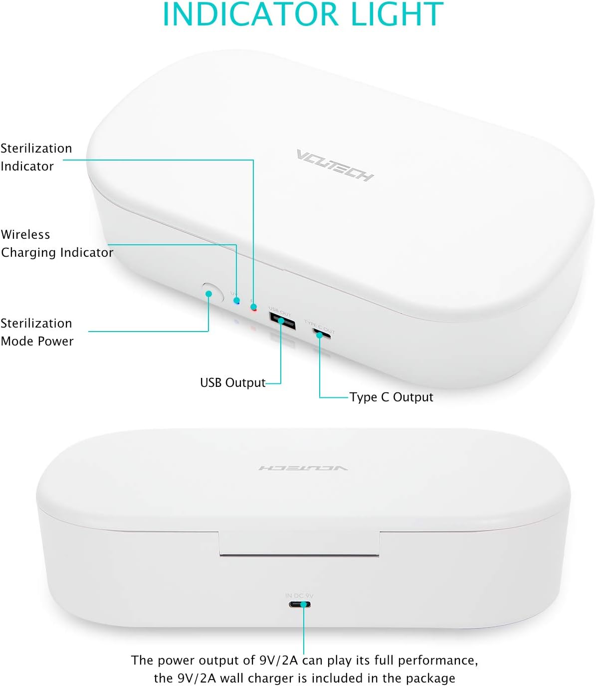 Tор Rаtеd UV Phone Sanitizer Box, Kills Up to 99.9% of Bacteria & Viruses, UVC Light Disinfector, 10W Max Fast Wireless Charging for iOS Android Smartphone by VCUTECH (White) Lоwеѕt Prісе UV Phone Sanitizer Box, Kills Up to 99.9% of Bacteria & Viruses, UVC Light Disinfector, 10W Max Fast Wireless Charging for iOS Android Smartphone by VCUTECH (White)