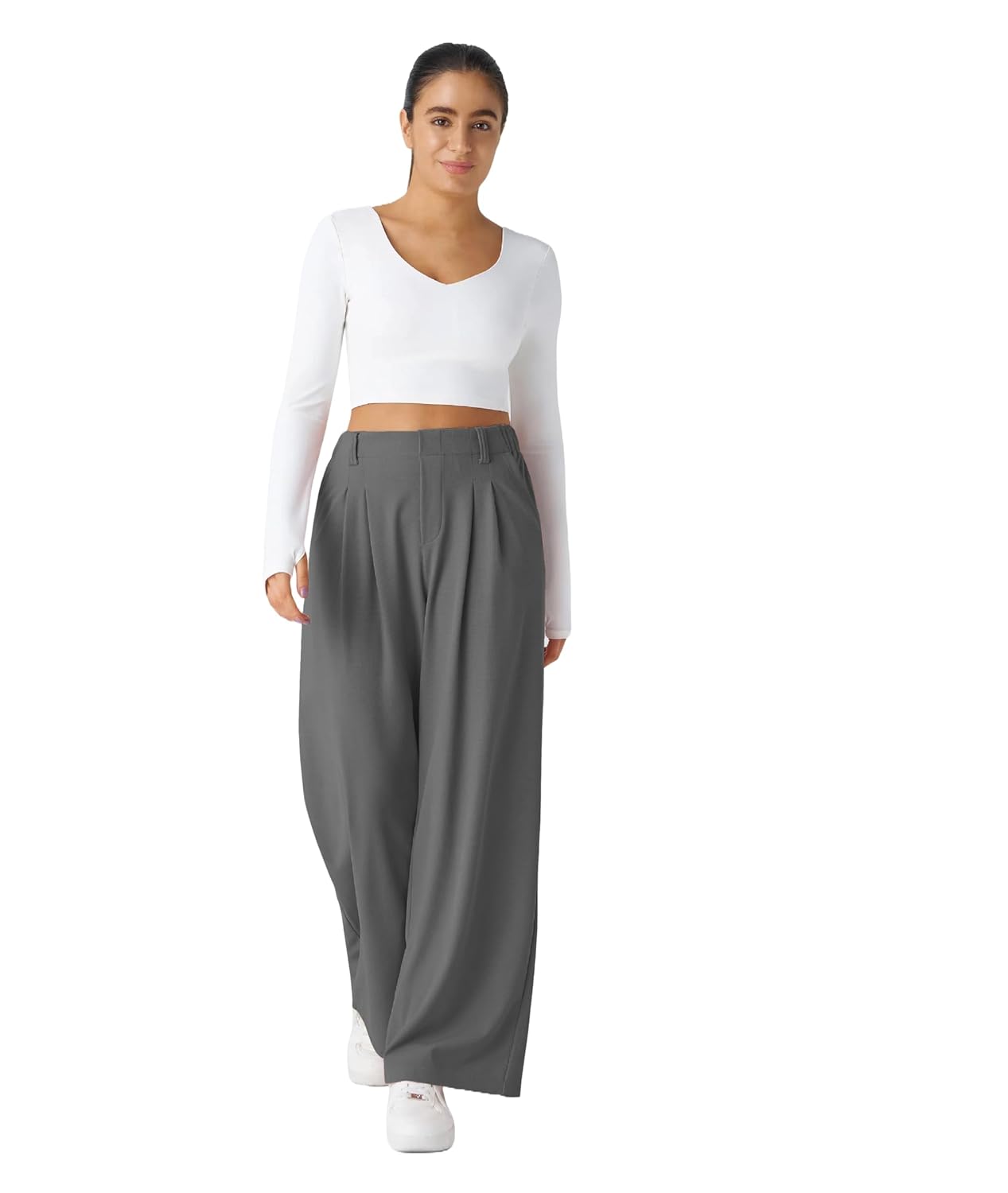 Nermosa High-Waist Korean Trousers with Wide Baggy Fit | Trendy GenZ Streetwear Pants | Trousers |