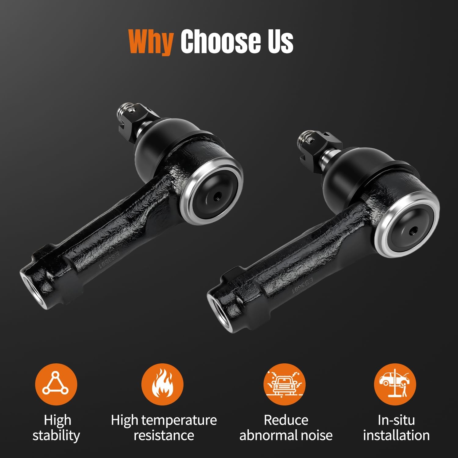 LCWRGS Front Outer Tie Rod Ends Fits for Ford F-150 2004-2008, Lincoln Mark LT 2006-2008, ES3691-2pcs