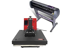 USCutter Vinyl Cutter with Digital Heat Press Machine for Signs and T-Shirt Making