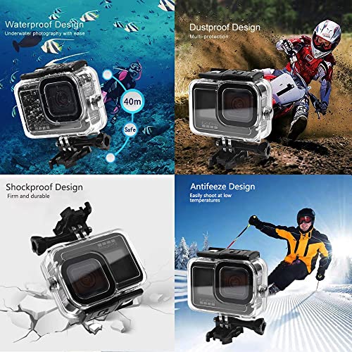 Image of Waterproof Housing Case, Clear, 40m /130ft Depth Compatible with Hero 9-13, Transparent PU Material with Sealing Ring (YH-GOPRO-40)