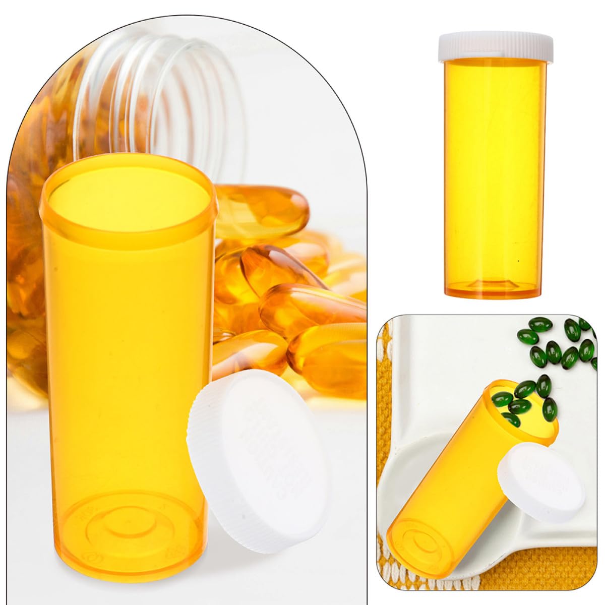 Abaodam Portapillole da Viaggio 10 Pezzi Contenitori Plastica per Pillole Vuoti Organizzatore Medicinali