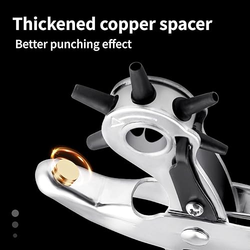 Miniatura 3 de XOOL Perforadora de Cinturones de Cuero, Perforadora de Cuero de Precisión Multi-Tamaño para Correas de Reloj, Correas, Collares, Sillines, Zapatos,