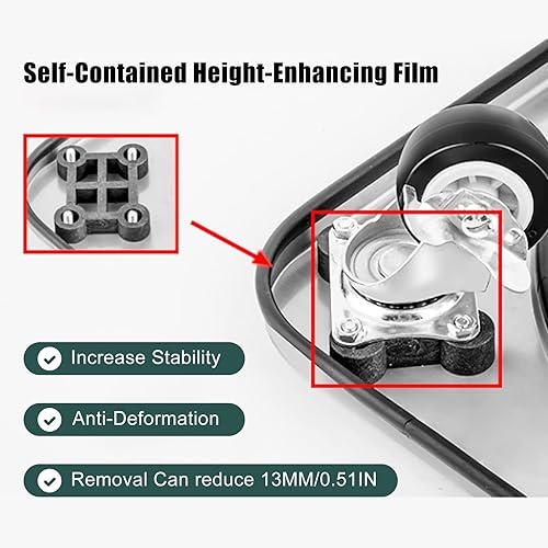 Miniatura 3 de KOBSAINF Base de cilindro de propano movible 304,Soporte de tanque de propano con rueda de freno, estante fijo de cilindro de gas de 5-30 ib para
