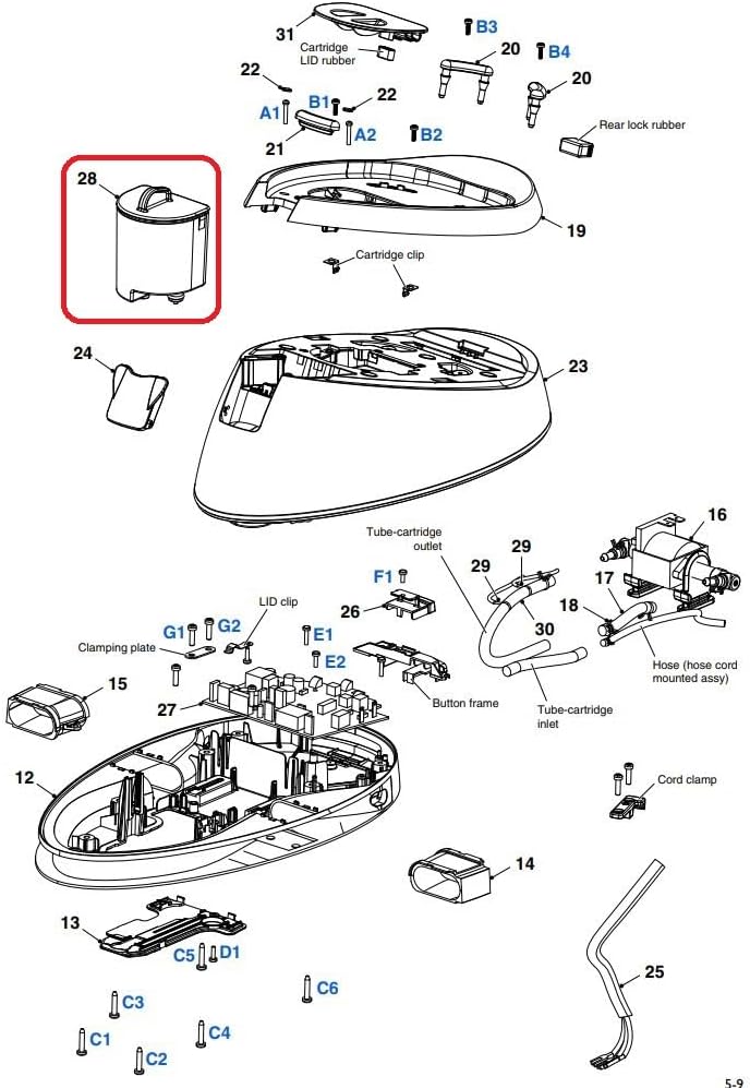 Anti Lime Scale Pure Cartridge Filter Welded compatible with Philips Steam Generator Ironing Systems