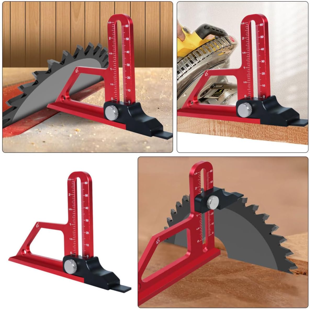 Vaguelly Adjustable Woodworking Height Gauge Tool with Aluminum Alloy Lightweight Construction and Intuitive Controls for Precise Setup Blocks Height Measurement in Woodworking Tasks