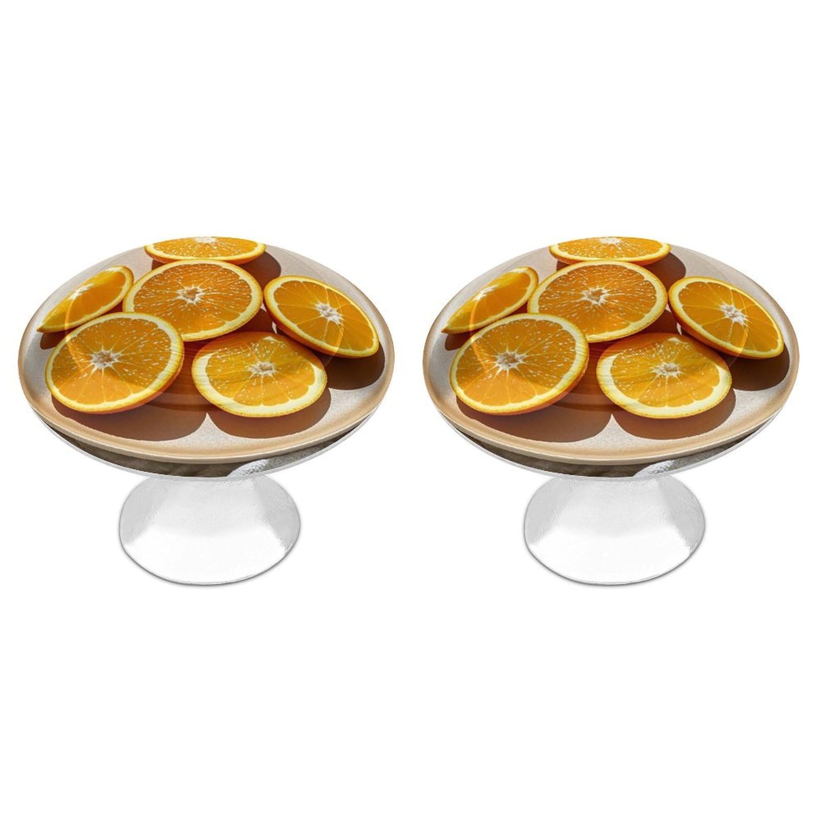 FekiLoot Orange Slices Cabinet Knob Kitchen Drawer Knob Stainless Steel Round Drawer Pulls Modern Cabinet Hardware Vintage Dresser Drawer for Kitchen Bathroom Closet Dresser Cabinets
