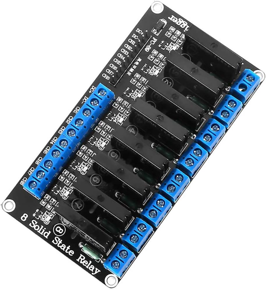 AITRIP 2PCS 8 Channel 5V Solid State Relay Module Board High Level Trigger Compatible with Arduino Uno Duemilanove MEGA2560 MEGA1280 ARM DSP PIC (2PCS)