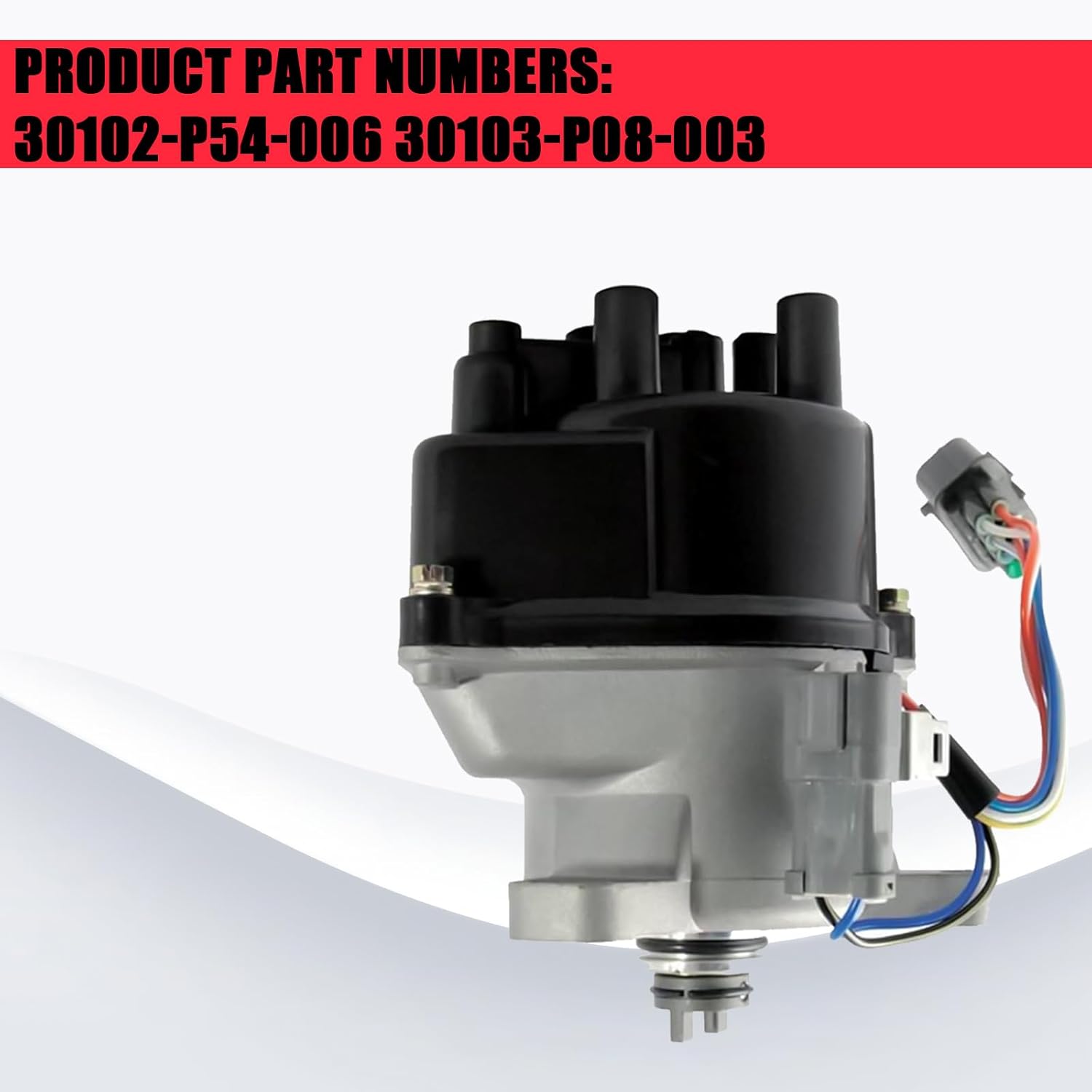 Ignition Distributor Cap and Rotor Kit Set for Honda Distributor Cap Replacement 30102-P54-006 30103-P08-003 for Honda Accord 92-01 Integra 1992-2000 Civic 1994-1997 Civic del Sol 1997-2001 CR-V