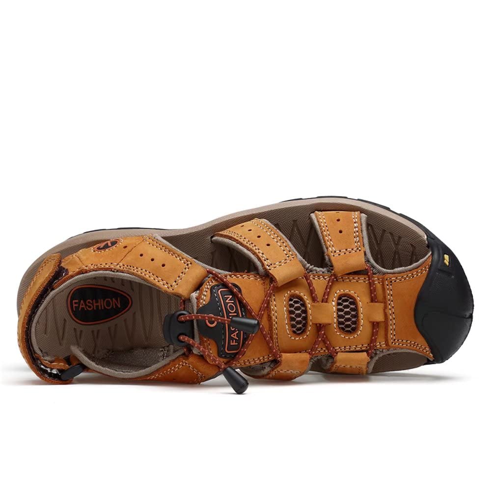 Sandali Sportivi Scarpe Estivi da Spiaggia per Uomo all'aperto Trekking Traspirante da Pescatore in Pelle Sandalo Acqua