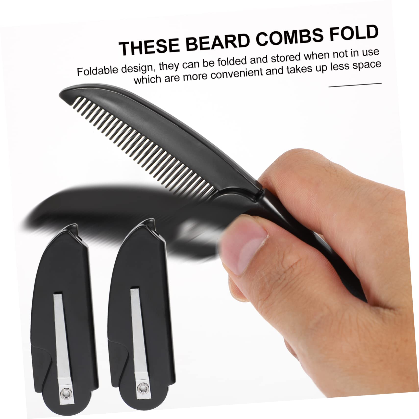 Mipcase 20kawałki Folding Pocket Comb for Men Beard Care Combs Portable Grooming Tool for Travel Home Use Practical and Stylish Design for Shaping Beards