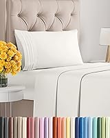 Vista 89 de Juego de sábanas de 4 piezas de tamaño matrimonial, sábanas extrasuaves, transpirables y refrescantes, sábanas duraderas de lujo para mujeres