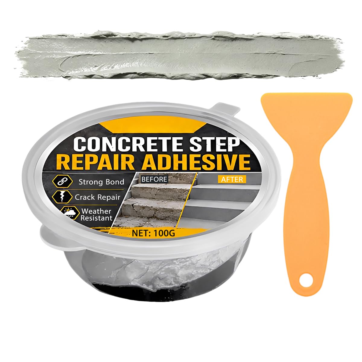 Concrete Step Repair Adhesive, Heavy Duty Concrete Crack Repair (1 Pc)