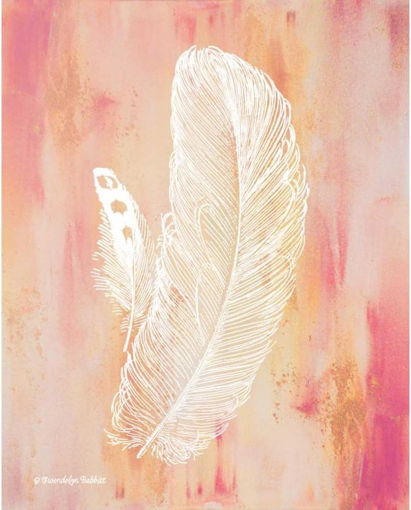 ArtDirect Whimsical Feathers I Unframed Art Print Giclee Poster by Babbitt, Gwendolyn - Ready for Framing with Customization Sizes 8x10, 11x14, 16x20, 24x30, 36x45, and 48x60 Inches