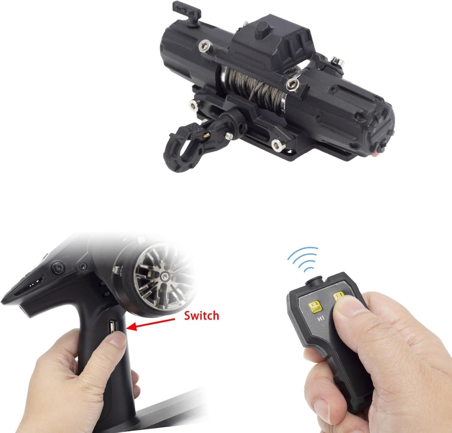 DAGIJIRD Universal Wireless Remote Controller Set for 1:10 1:8 RC Crawler Car Parts