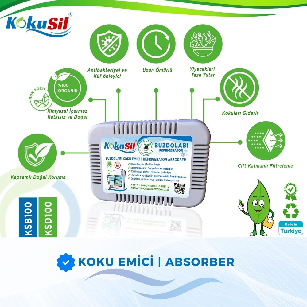 Kokusil Buzdolabı Koku Giderici ve Koku Emici