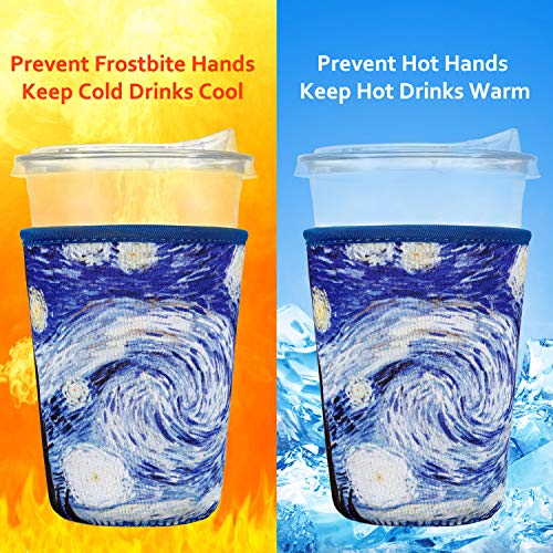 image for NC Reusable Insulated Neoprene Iced Coffee Beverage Sleeves - Cold Dri