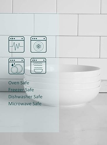 Miniatura 8 de Teocera Juego de 4 cuencos para pasta de 35 onzas y tazas de café de 12 onzas