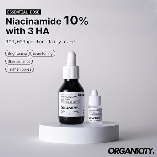 Miniatura 2 de Niacinamida 10% + ácido hialurónico 1% suero concentrado 1.01 + 0.16 onzas líquidas  Cuidado de la piel coreano  Minimizador de poros e hidratante