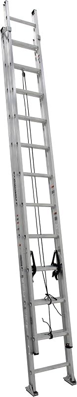 Escalera de extensión de aluminio de 24 pies, capacidad de carga de 300 libras, tipo IA, AE2224