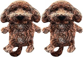 Piggy Poo and Crew Goldendoodle Paper Crinkle Squeaker Pet Toys