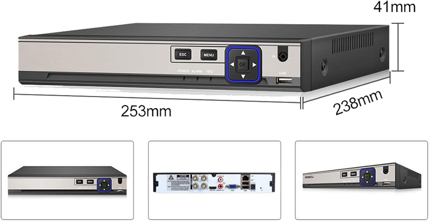 Exсluѕіvе Sресіаl Xenocam 4CH 5M-N/1080N Full High Definition Hybrid for AHD/TVI/CVI/Analog/Onvif IP DVR H.265 CCTV Video Recorder P2P Remote Phone Monitoring for Home Security Surveillance System Camera (NO HDD)…