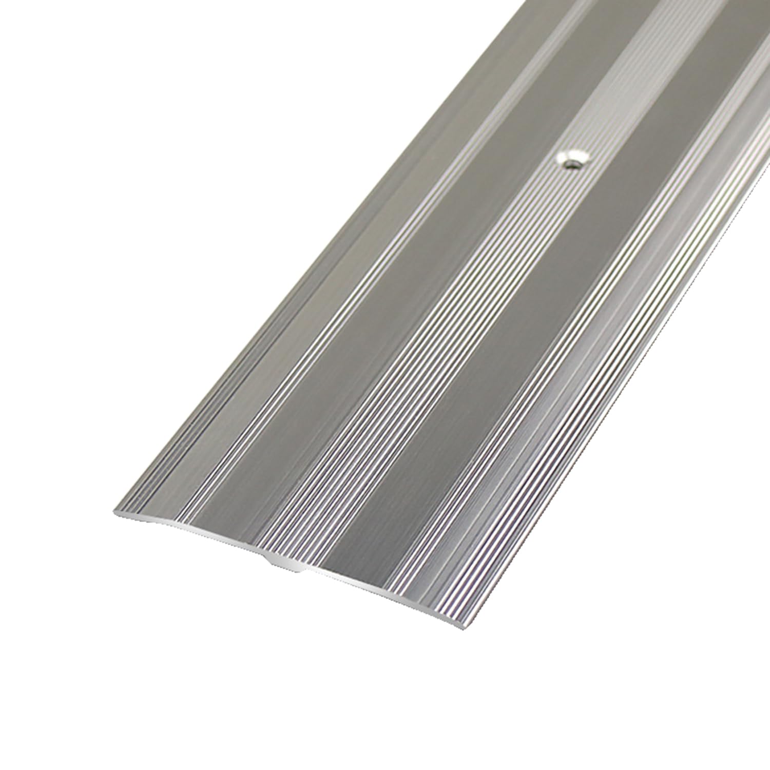 Srebrny 6 x 115 cm antypoślizgowy aluminiowy próg do drzwi 6 cm szerokości listwy przejściowej do drewna na płytkach i płytkach na podłodze laminowanej