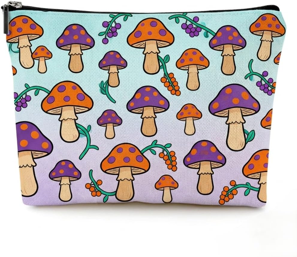 Seaturtle Colorful Art Print Cosmetic Bags, Large Pattern Organizer Toiletry Jewelry Zipper Bag for Women, 10 x 8 Inches image 4