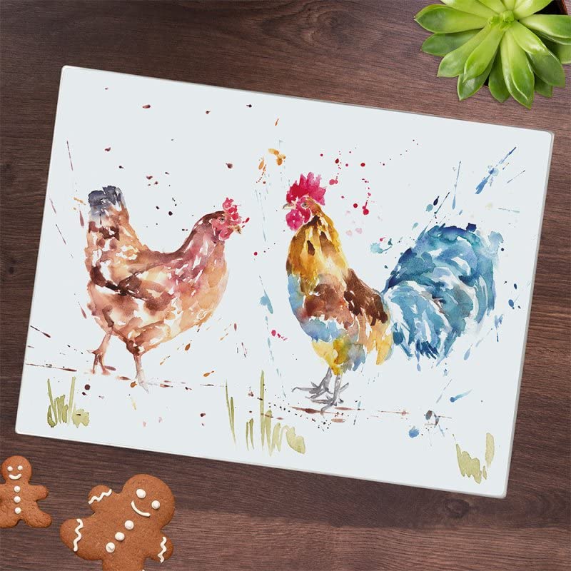 lesser and pavey LP48404 Country Life Cockerel Design Cutting Board | Multi-color