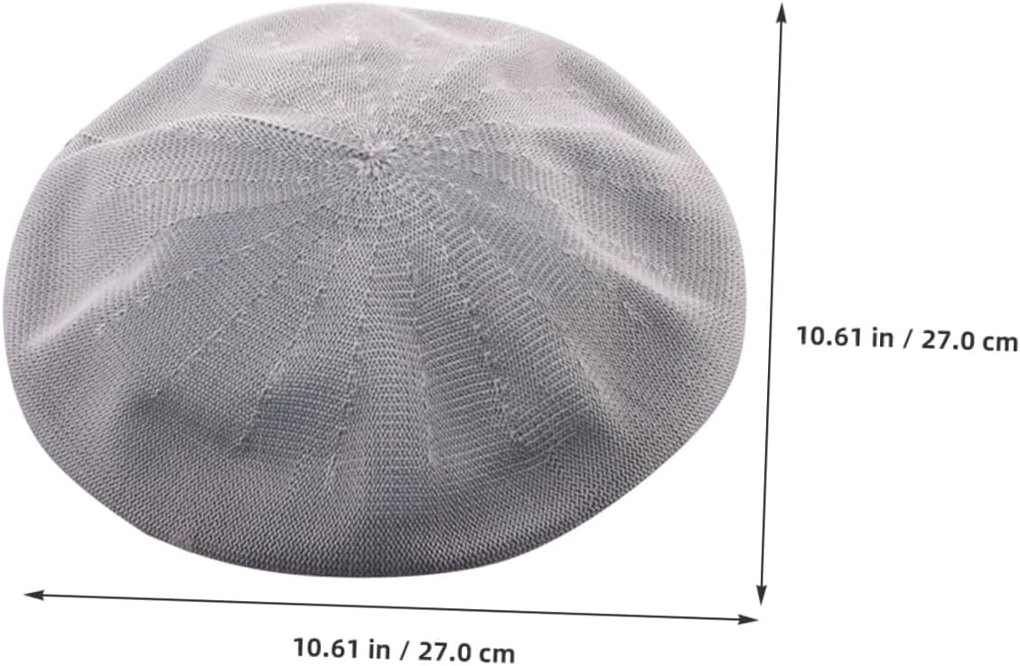 Summer Beret Sun Protection Hat for Women, Lightweight Painter Berets Cap in Grey, Breathable Spring Summer All-Match Sun Hat for Outdoor Use