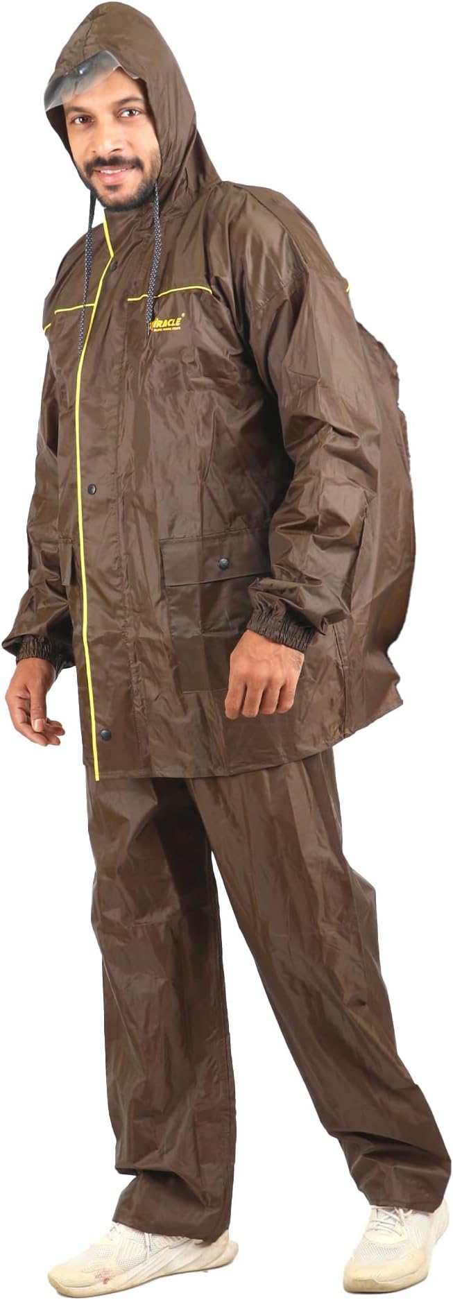 MIRACLE| Mens Raincoat with Backpack space |Raincoat for Men | Waterproof Nylon Jacket Pant and Carrying Pouch | UNISEX | ST82_Series | TOPPER| |