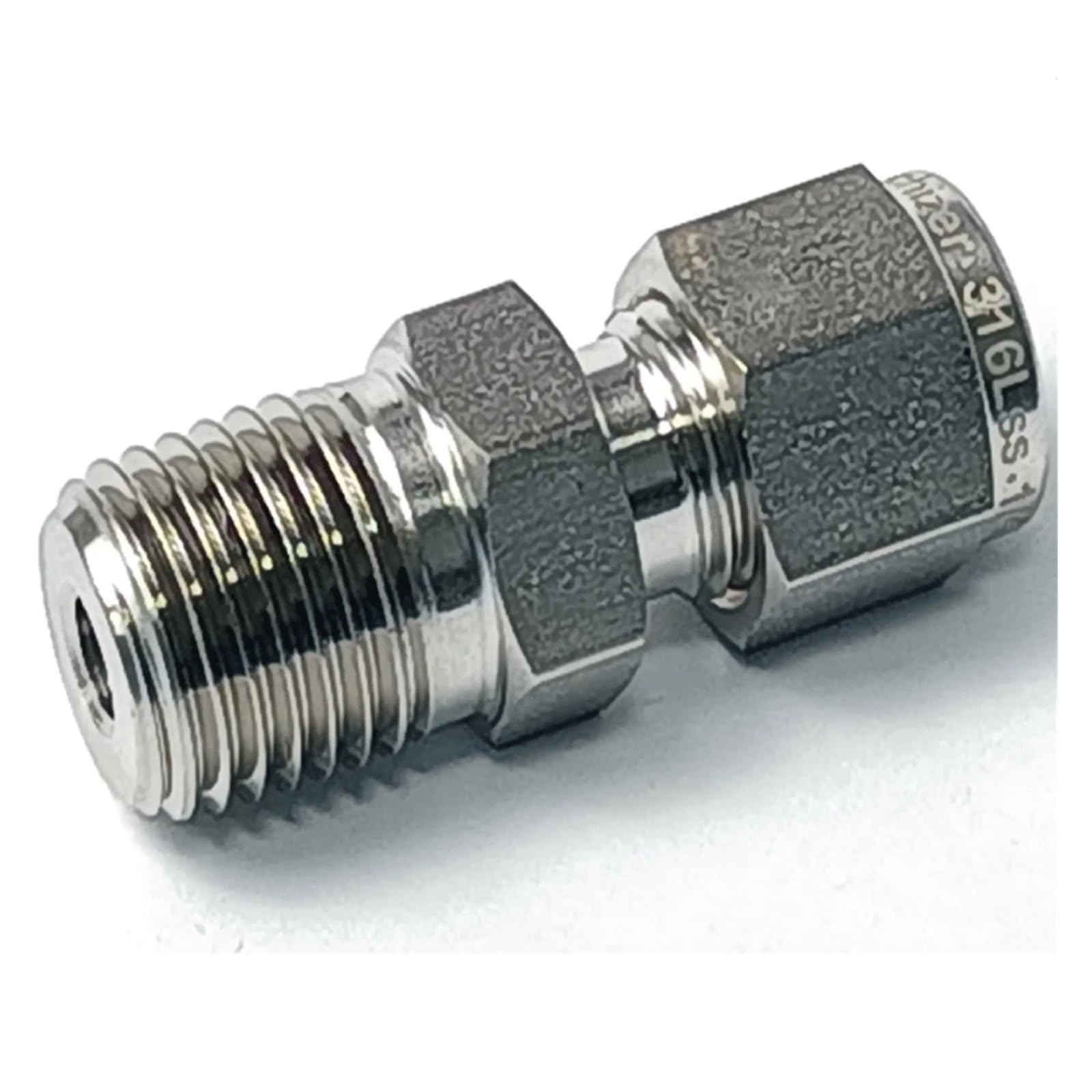 1/16" 1/8" 3/16" 1/4" 3/8" 1/2" 3/4" NPT Rura męska na calowa Podwójna złączka zaciskowa Złącze rurowe ze stali nierdzewnej SUS316L(1l4 NPT To 3l16 Inch)