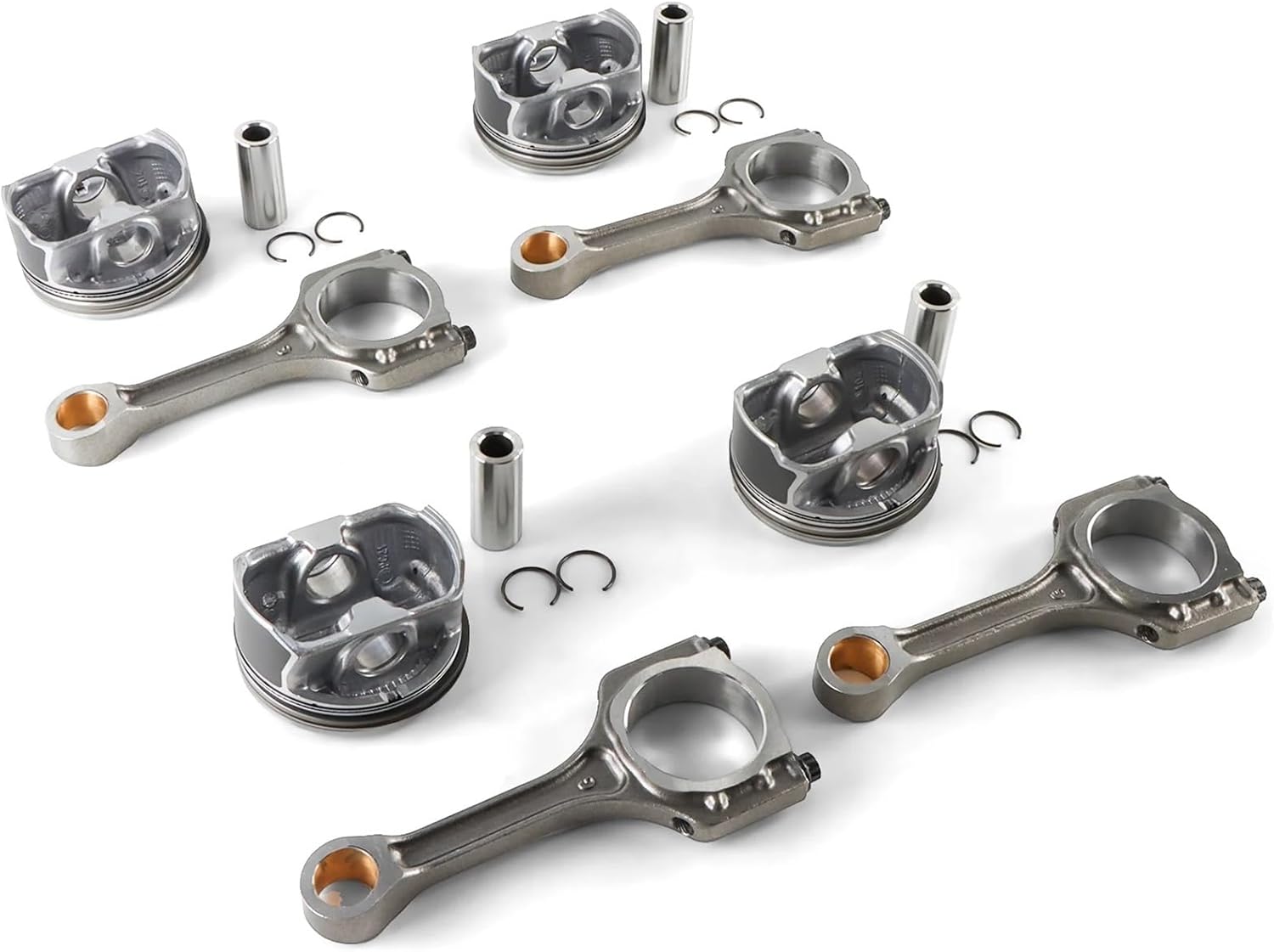 Engine Pistons&Connect Rods Kit Compatible For Kia Sorento Sportage Optima Hyundai Sonata 2.4L G4KJ Car Replacement Parts 2011-2013