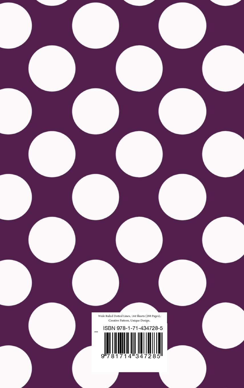Intimacy Lifestyle Journal, Blank Write-in Notebook, Dotted Lines, Wide Ruled, Size (A5) 6 x 9 In (Purple)