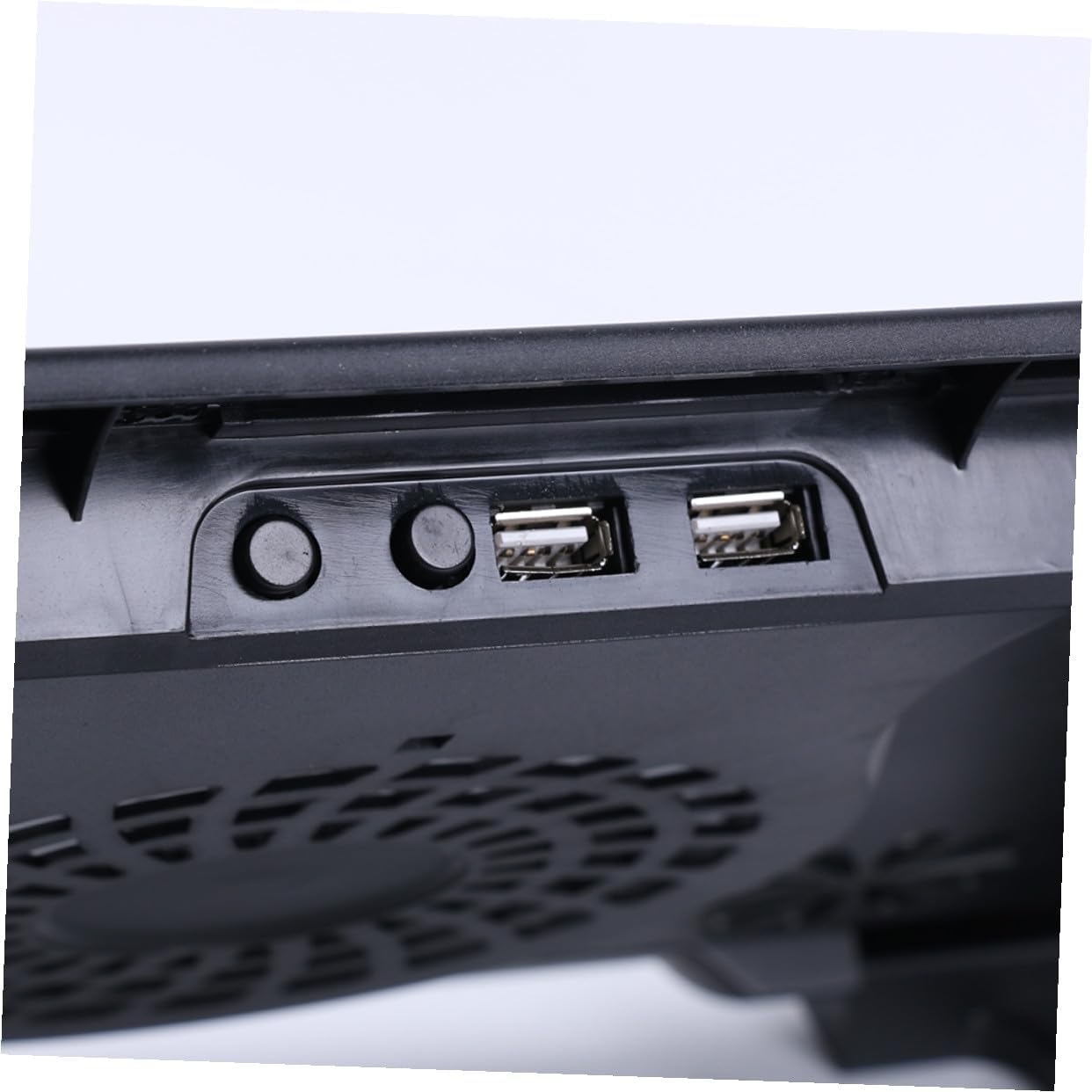 Laptop Cooling Pad with 5 Quiet Fans USB Powered Adjustable Angle Cooler Stand Anti-Skid Laptop Cooler Base for Gaming and Office Use Black