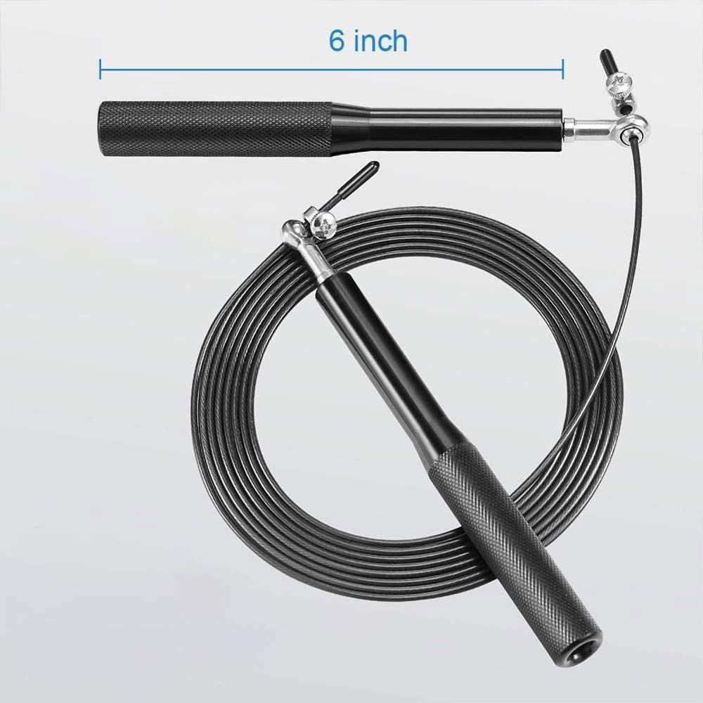 XIANGFATS Cuerda Saltar Velocidad comba de la Aptitud Cuerdas de Saltar Ejercicio de Entrenamiento Ajustable Boxeo Entrenamiento Hombres Mujeres Gym Equipment