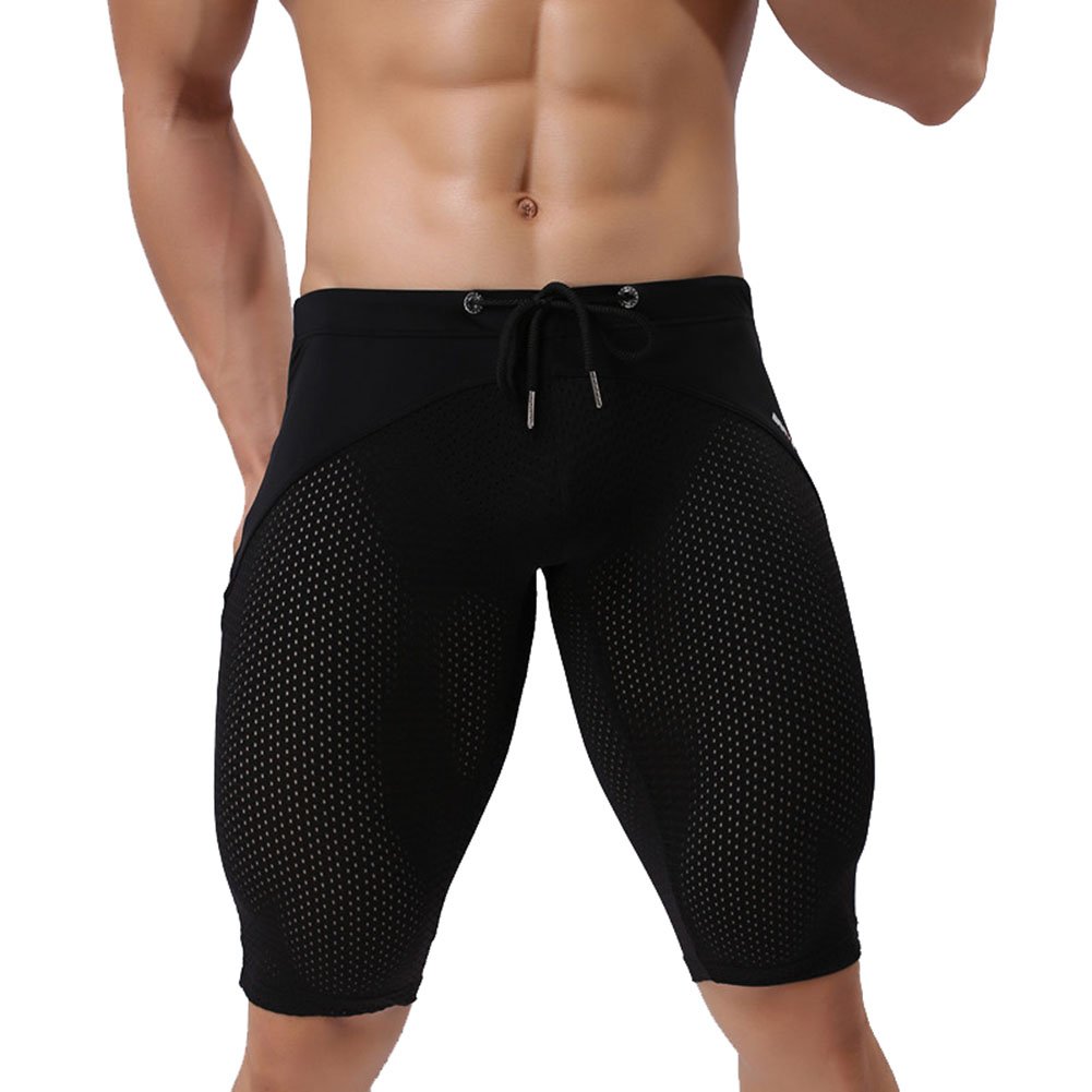 Mendove Mens Workout Gym Stretch Sports Fitness Running Tights Shorts Pants