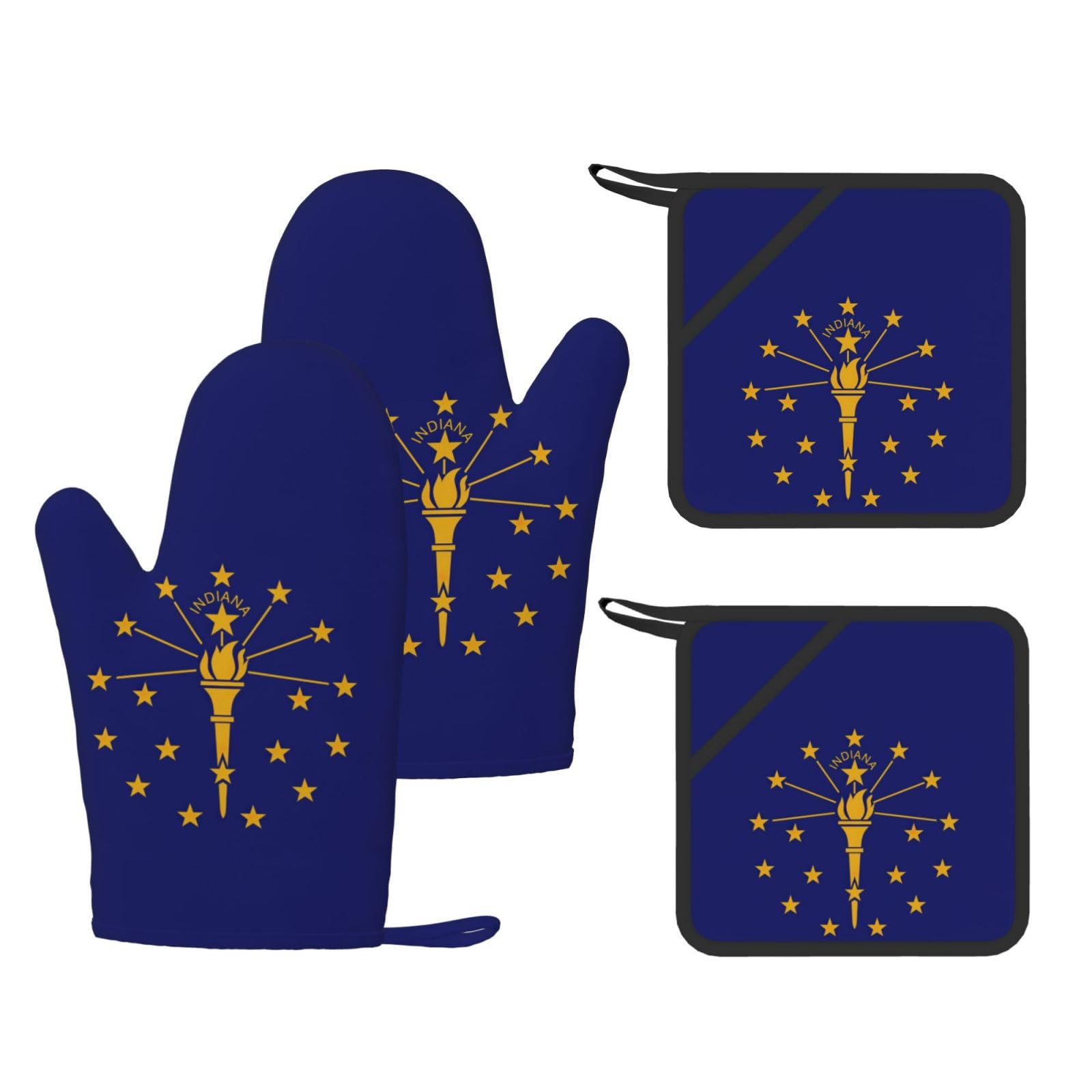 Gants de cuisine Indiana anti-chaleur avec maniques isolantes pour manipuler les plats chauds