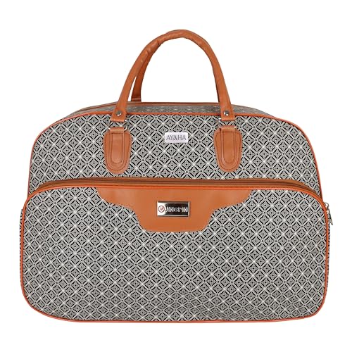 Image of Ayaha Large Travel Duffle Bag, Air Bag for Men and Women Cabin Luggage Bag Weekender Stylish Travel Bag with Detachable Shoulder Strap 47 litres 54.5x24.5x35cm