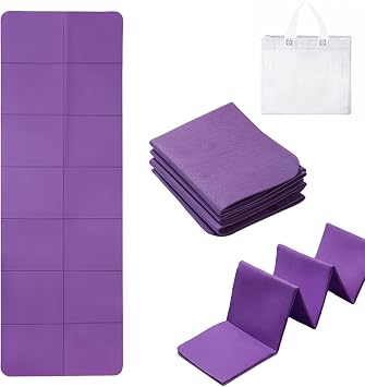 Foldable Yoga Mat Travel Lightweight Non-Slip Portable Fitness Mat