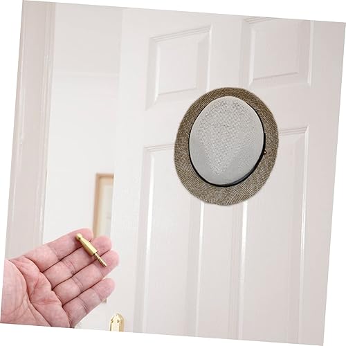 Miniatura 5 de DOITOOL 4 ganchos de latón para abrigos, ganchos de baño, ganchos de pared, ganchos de clavija, ganchos de baño, ganchos para colgar en la pared,