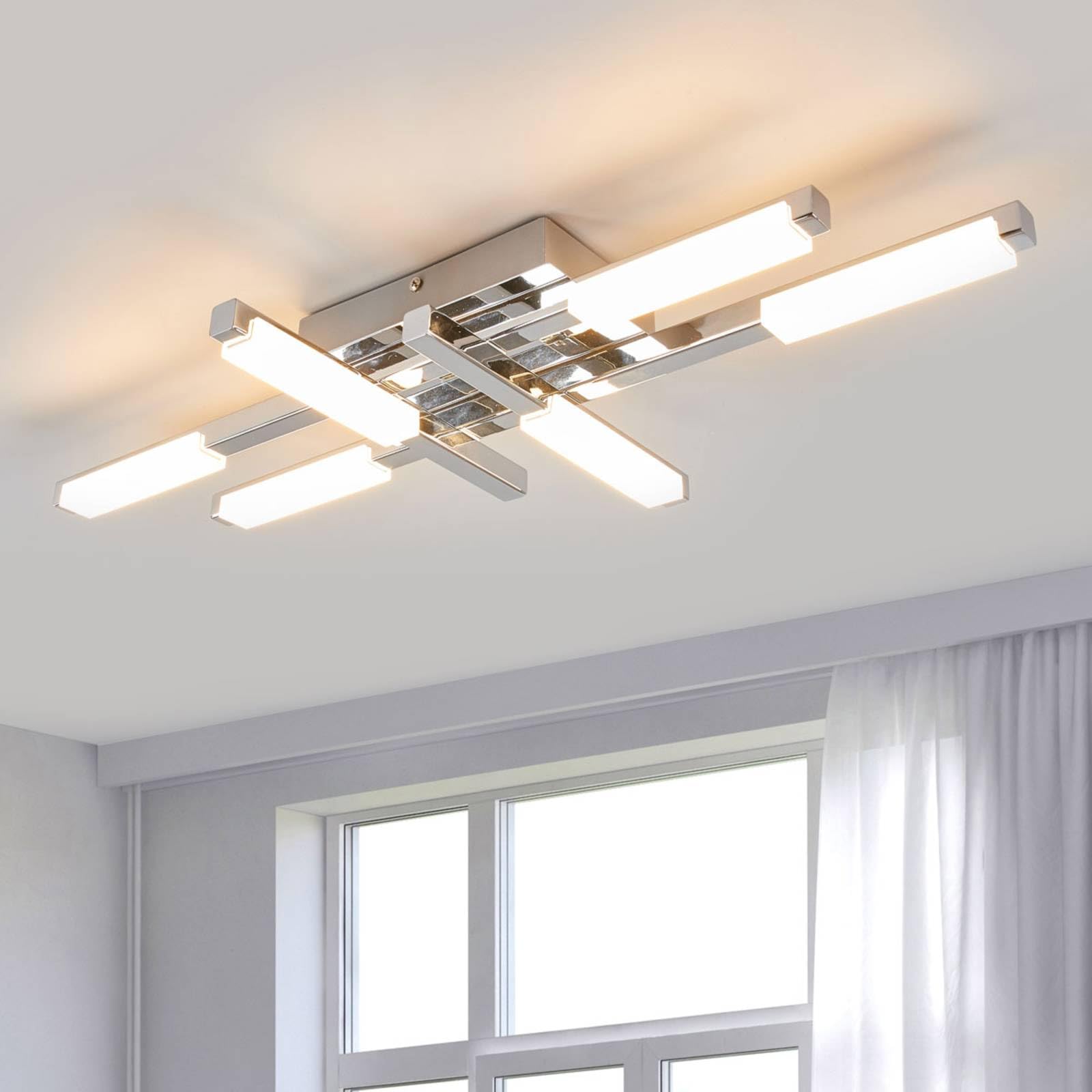 Lindby Plafoniera (Moderno) colore Argento, in Metallo ad es. Bagno lampadina inclusa plafoniera per bagno lampada