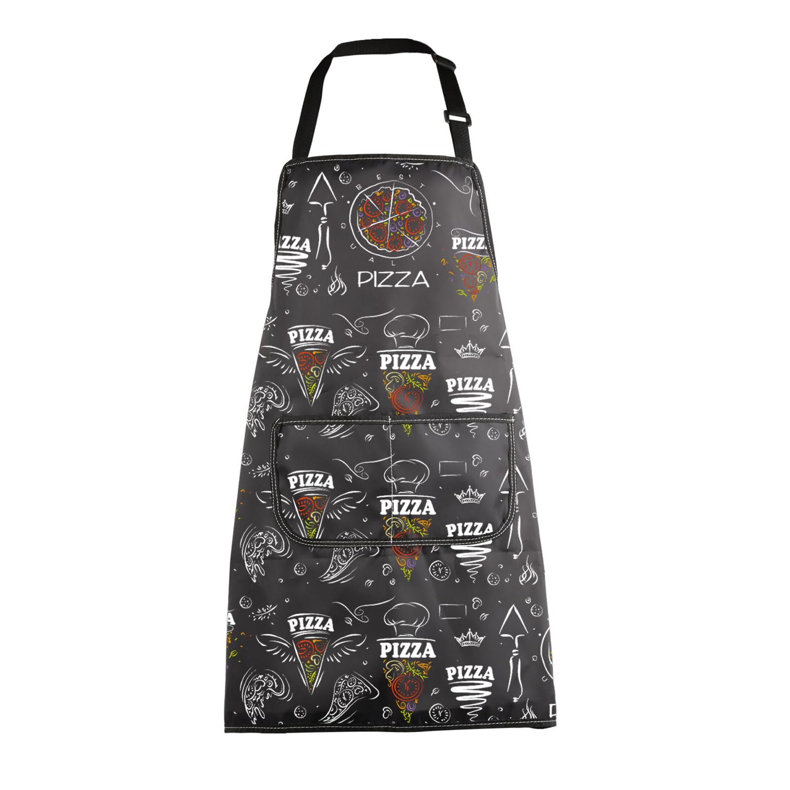 MBMSO Delantal de pizza, divertido regalo para pizza, delantal de pizza, regalo de pizza, delantal de chef de pizza, delantal de cocina con bolsillos